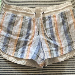Athleta striped linen active short